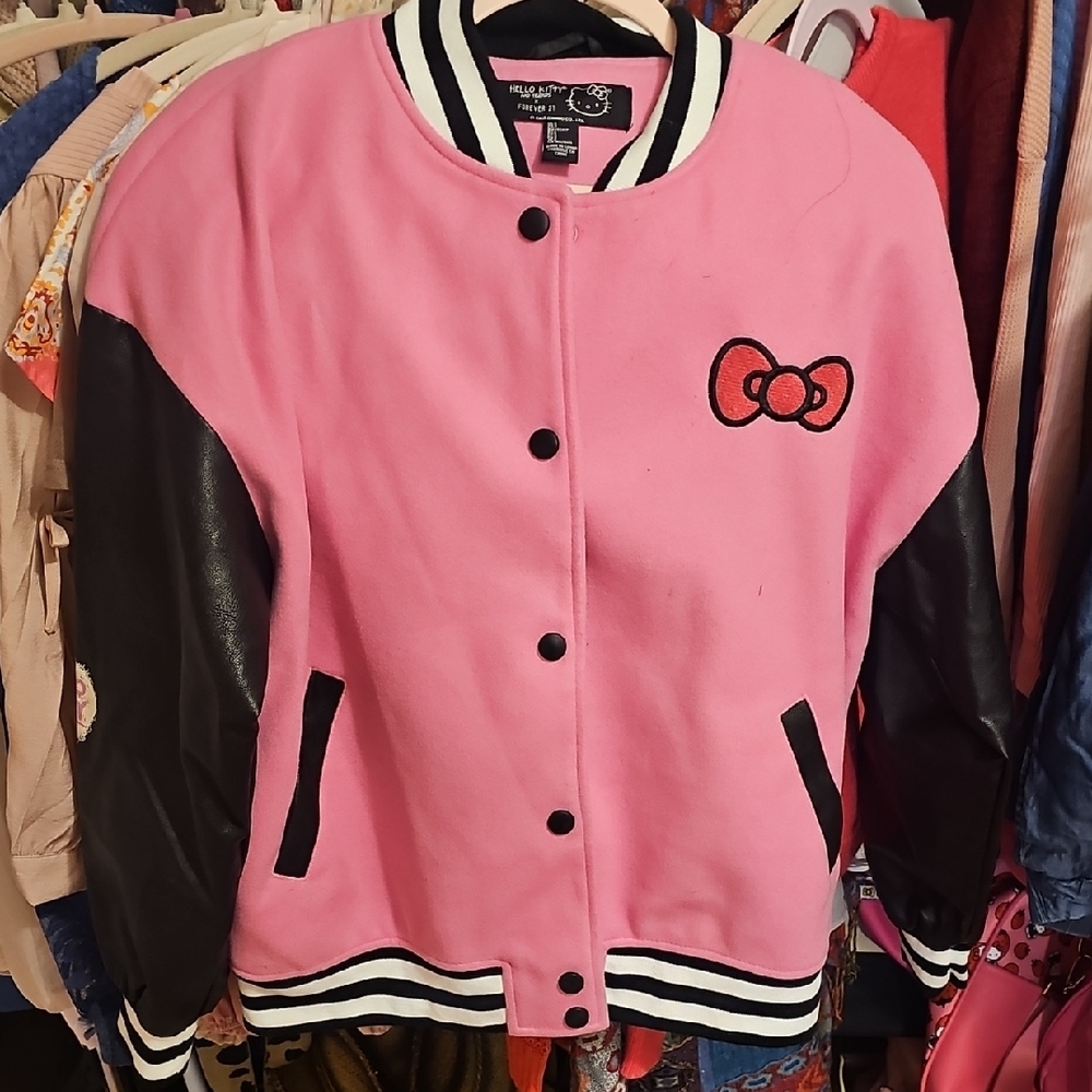 Hello Kitty Pink and Black Womens Jacket